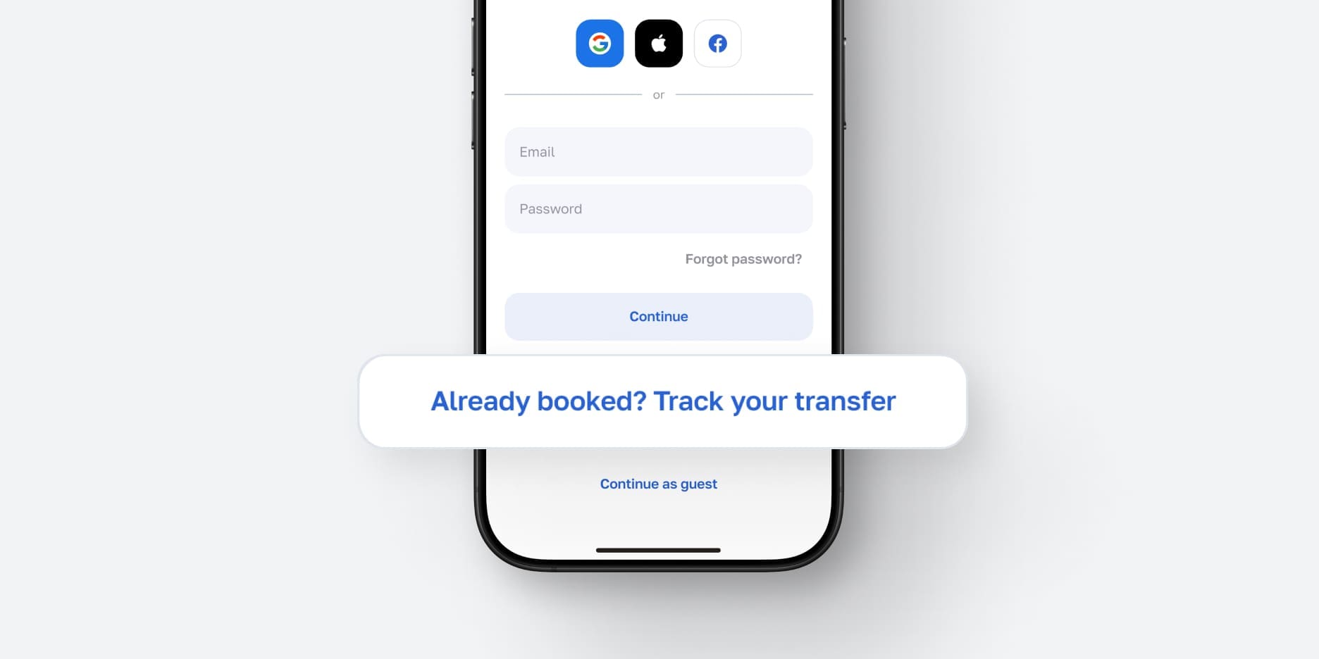 Alps2Alps app sign-in screen