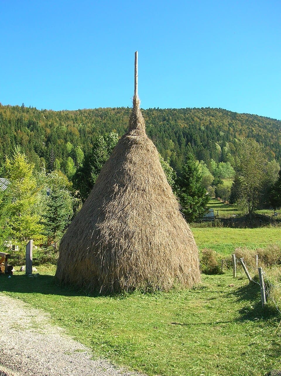 Traditional stone farmhouse in the village of Corrençon-en-Vercors