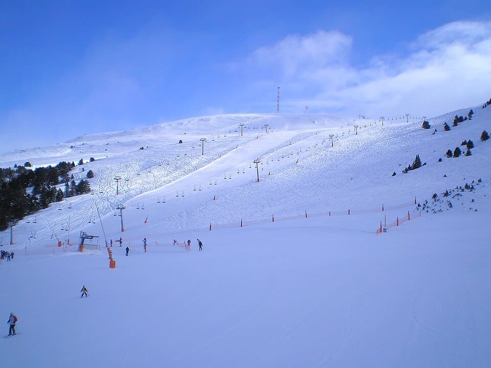 Ski slopes in Grau Roig, Grandvalira, Andorra