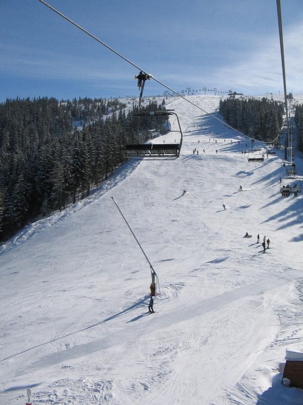 View of the Otupné–Luková chairlift and slopes at Jasná ski resort
