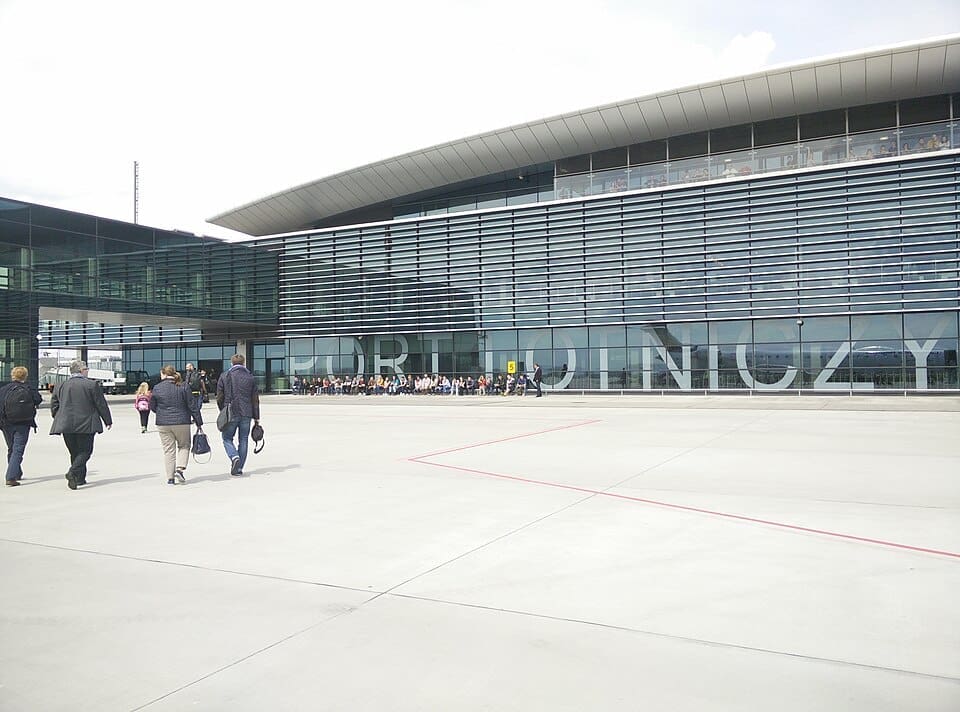 Modern passenger terminal building at Rzeszów-Jasionka Airport