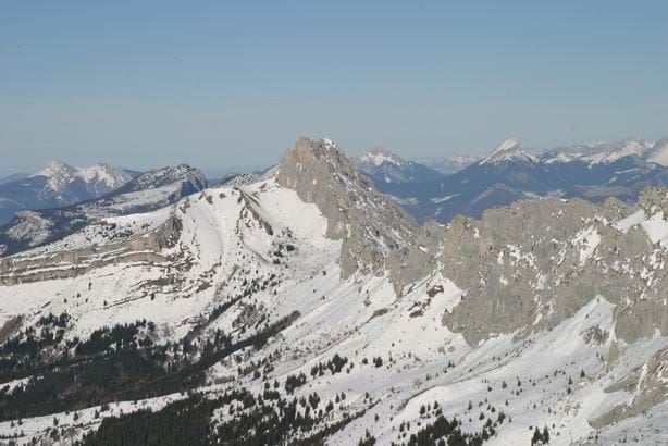 Mountain landscape in Villard-de-Lans during winter
